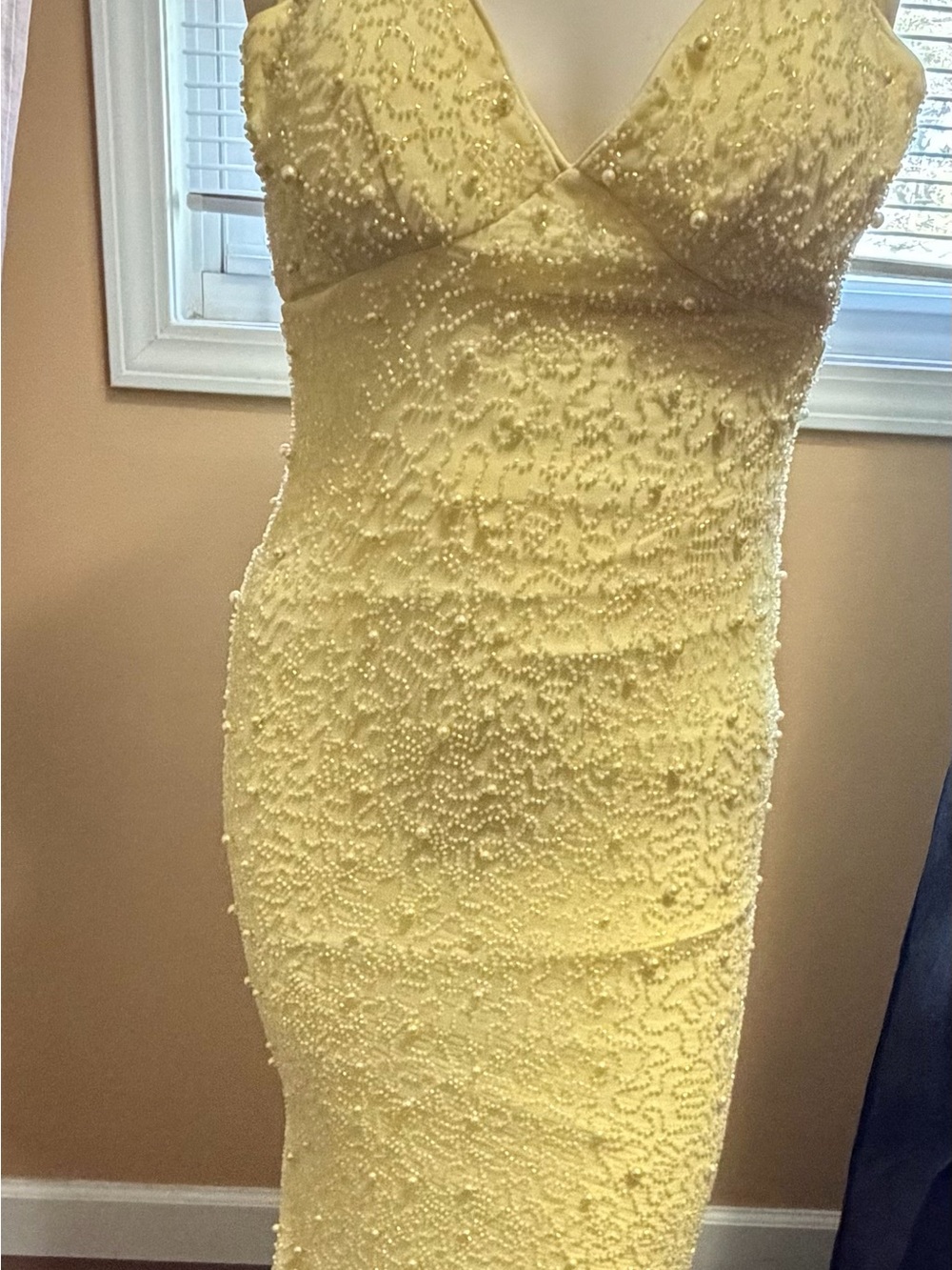 Beaded Yellow Dress
